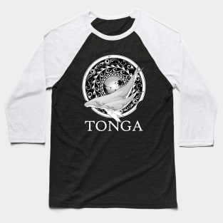 Humpack Whales Shield of Tonga Baseball T-Shirt